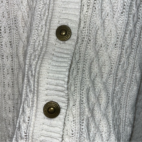 Cascade Classics Vintage women Ivory Cable Knit Vest size Large - Picture 3 of 9